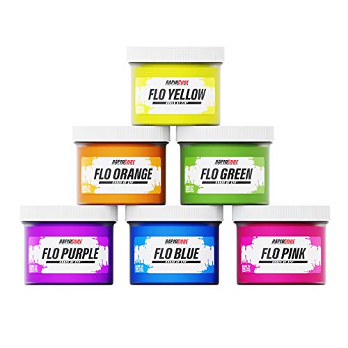 Rapid Cure Fluorescent Plastisol Ink Kit for Screen Printing T-Shirts & Fabric (Rapid Cure Fluorescent Plastisol Ink Kit)