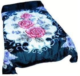 Queen 3 Opial Flower Korean Mink Blanket