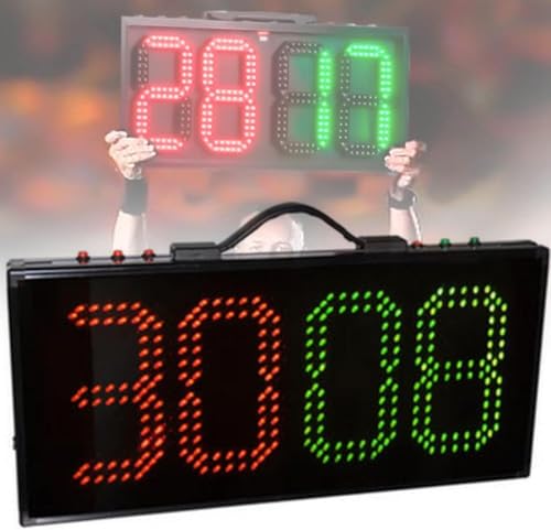 Tablero de reemplazo de fútbol, ​​​​tablero de visualización de tiempo de lesión de partido de fútbol LED de un solo lado, tablero de marcador de equipo de árbitro deportivo de jugador de reemplazo fo
