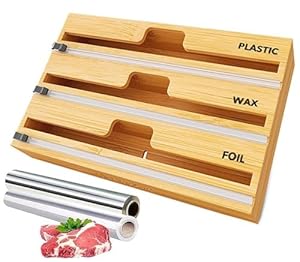 BLUEZY Bambus Folienschneider für Küchenschublade