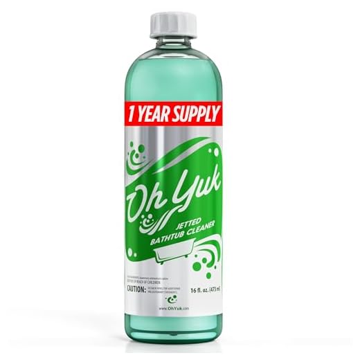 Oh Yuk Jetted Tub Cleaner for Jacuzzis, Bathtubs, Whirlpools, The Most Effective Jetted Tub Cleaner, Septic Safe, 4 Cleanings per Bottle - 16 Ounces