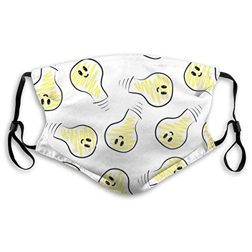 Preisvergleich Produktbild Mouth Scarf Niedliche Glühbirne Muster Für Wiederverwendbare Mundschutz Männer Frauen Unsex Gesicht Schal Im Freien Personalisierte Anti-Staub-Mund Schal Bandana Windproof Breathab