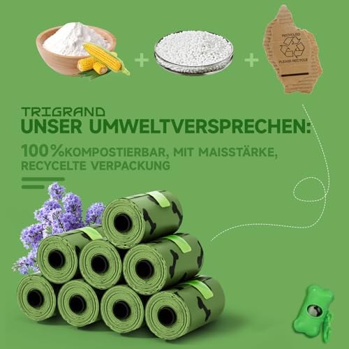Hundekotbeutel,450-30 Rollen Hundekotbeutel Biologisch Abbaubar Mit Spender – Ansicht 3