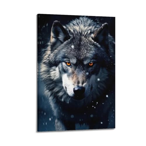 Toile loup 40 x 60 cm GEAD : une idée cadeau originale pour anniversaire
