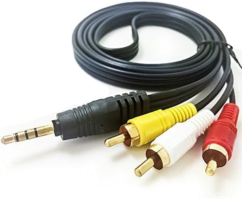 Miniatura 2 de Cable de salida de TV de audio y video RCA AV AV de 0.138in a 3 RCA para videocámara digital Sony DCR-TRV280 DCR-TRV260 DCR-TRV250