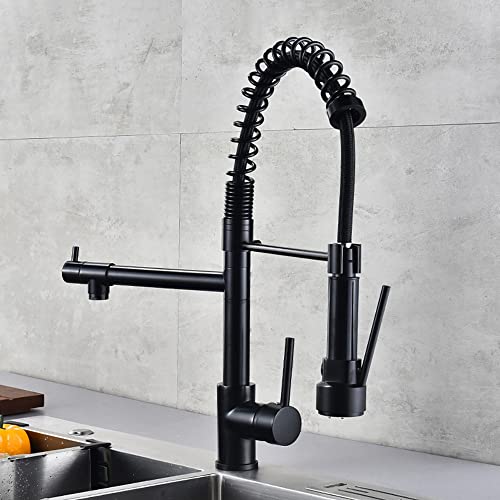 Robinet d'évier eau chaude et froide à double bec avec jet haute pression - 2
