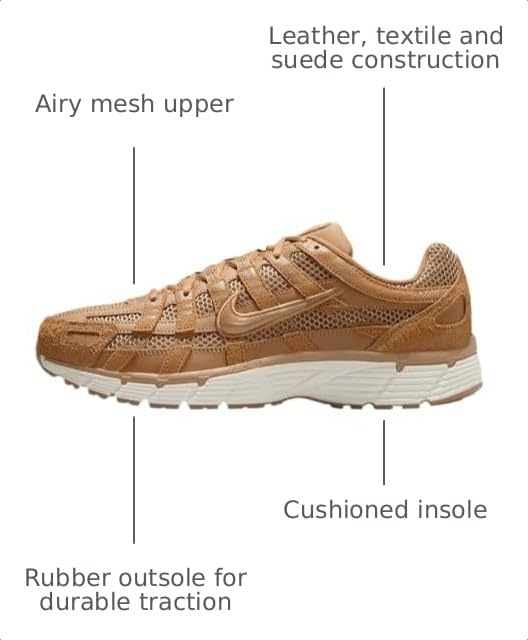 Image of Nike P-6000 SE Men's Shoes (HF0015-201, Flax /Metallic Gold /Sail /Flax) Size 9.5