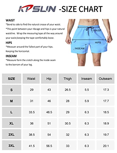 Kpsun Men's Swim Trunks Quick Dry Swim Shorts Bathing Suit Board Shorts With Liner For Swimming Beach(Hawaii Blue,Xxl) #TOP5