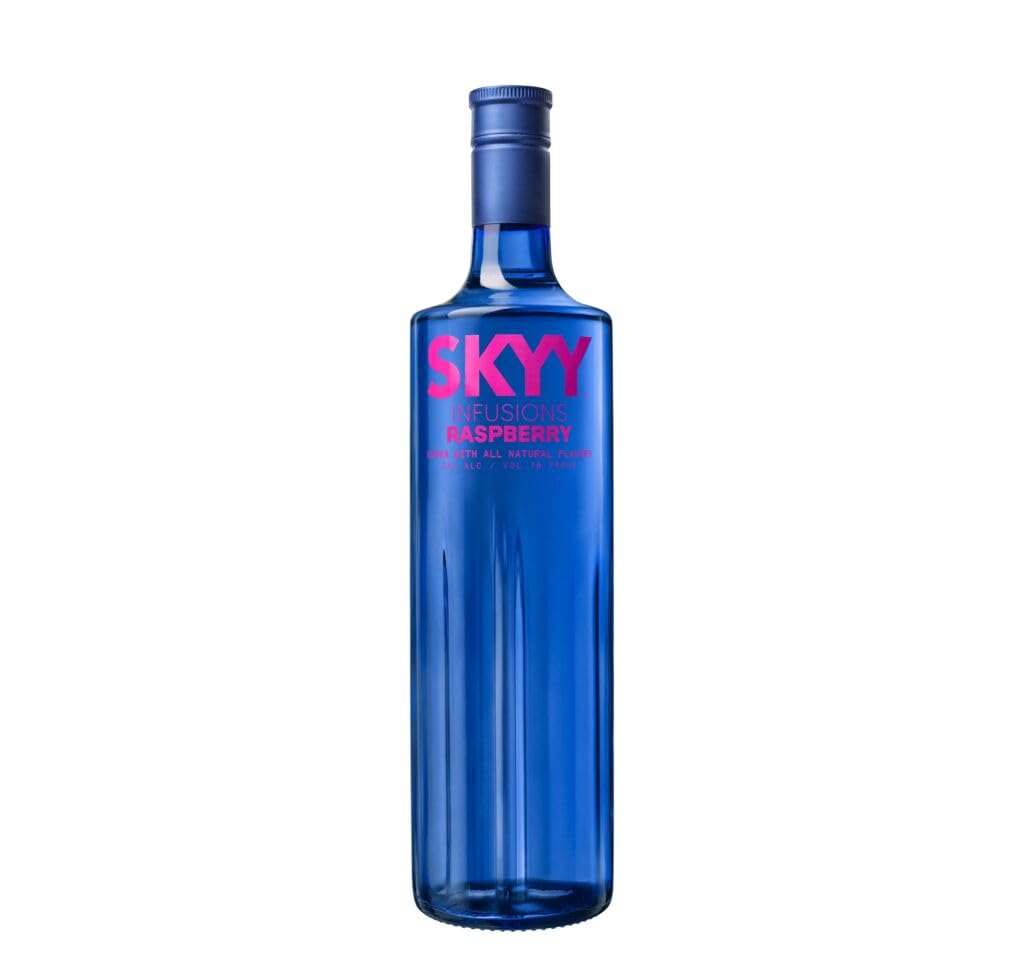 SKYY Infusions Raspberry Vodka 70 cl, 37.5% ABV - Premium Raspberry Infused Vodka