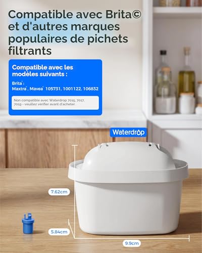 Filtre Waterdrop certifié TÜV SÜD haute performance de filtration