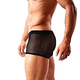 Arjen Kroos Herren Boxers Lace Mesh Boxershorts Unterwäsche U Konvex Transparente Atmungsaktive Unterhose