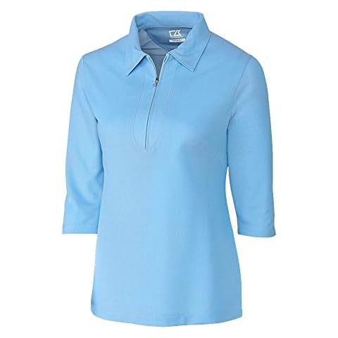 Cutter & Buck Blaine Oxford Polo con Cremallera 3/4 Cover