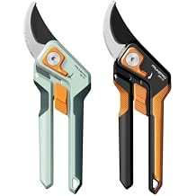 PrunePro 8" Professional Pruning Shears for Gardening Bypass Hand Pruner Stainless Steel Sharp Garden Scissors Plant Flower Rose Garden Clipper Green & Orange