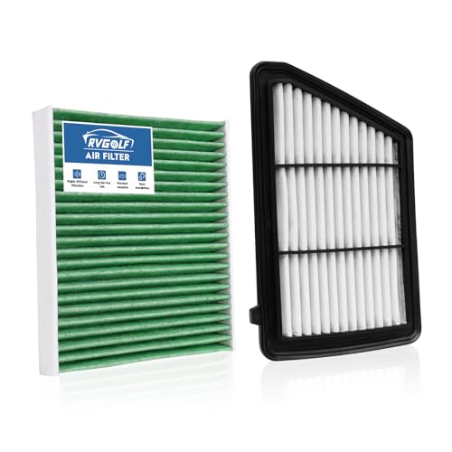 Image of Engine+Cabin Air Filters Kit Fit for 2017-2019 Honda CR-V CRV 2.4L | CA12259, CF11182, 99% Filtration Efficiency, Easy Install, Odor control, Great Value, Right Size