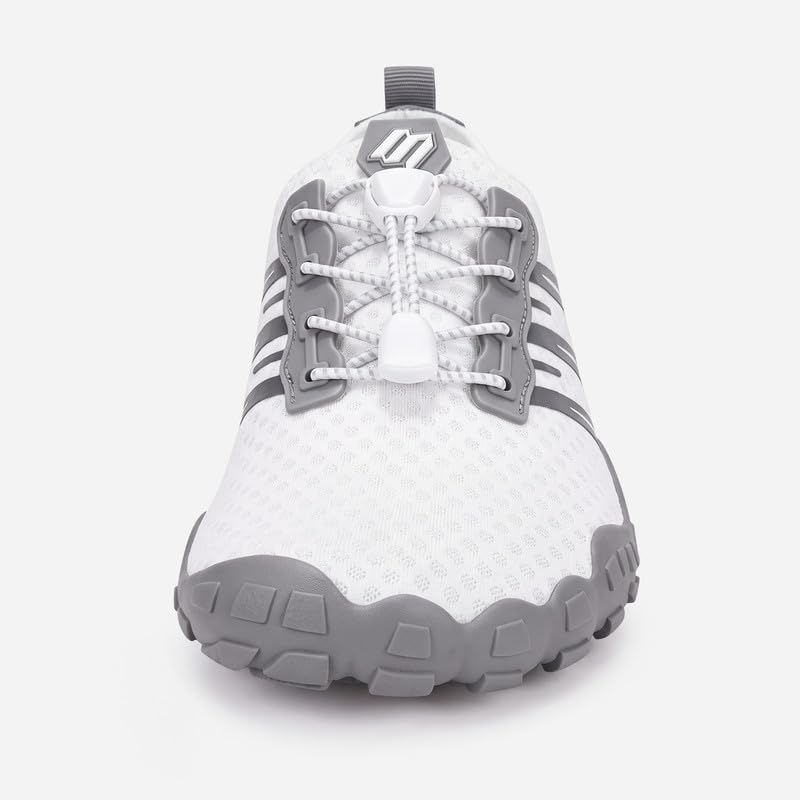 Image of Hike Barefoot Water Shoes for Women Men Footwear, Quick Dry Wide Toe Box Pro Beach Swim Athletic Sports Shoes, Non-Slip Lightweight Aqua Shoe for Pool Hiking Walking Kayaking Diving Surfing