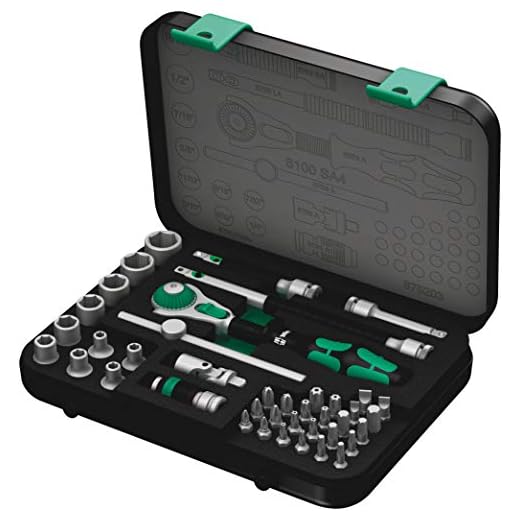 Wera 8100 SA 4 Zyklop Speed-Knarrensatz, 1/4 Zoll-Antrieb, zöllig, 41-teilig, 05003535001