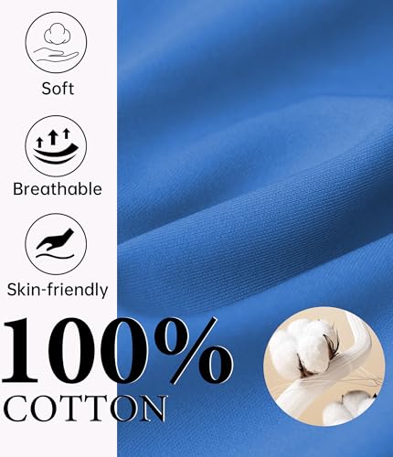 Image of CF Womens 100% Cotton Pajamas Set Button Down Pjs Sets Short Sleeve Top & Long Pants Sleepwear Comfy Loungewear with Pockets