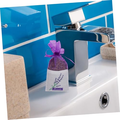 5 pzas Bolsas de Sajón de Lavanda Organza con Cordón miniatura 4