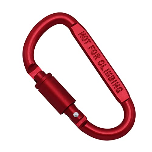 DGFJY Heavy Duty Twistlock D-Shape Buckle Rock Climbing Carabiner Replacement Aluminum Alloy Mountaineering D Clip D-Ring Locking Clip