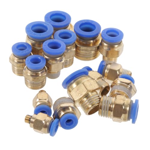 GLEAVI Raccordi Rapidi Per Tubo Aria Compressione Con Innesto Diritto in Abs e Rame Kit Per Compressore Attrezzi Pneumatici e Pulizia Ad Alta Pressione Connessione Stagna e Facile Montagg