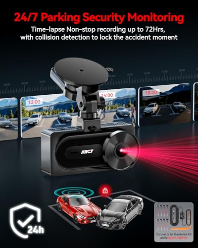 IIWEY 4K+4K Dash Cam Front and Rear, Dual STARVIS w/HDR, 5G WiFi-6 (up to 20MB/s) with App, 128G SD Card Included, GPS, Dash Camera for Cars with 24/7 Parking Mode, 3.18 Inch IPS, 170° Wide Angle - Image 7