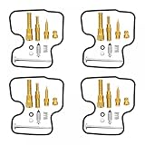 4Sets Motorcycle Cardburetor Reembols Reparación Kit Compatible con CB400SF NC31 CBR400RR NC29 CB400SF V-Tec 400 CB 400SF Modelos(4 Sets)