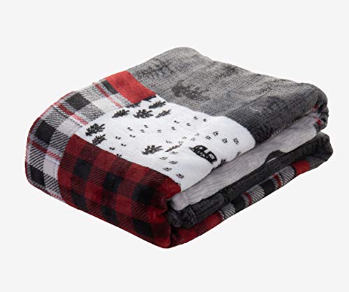 Couverture polaire velours d'une douceur premium et finitions patchwork - 3