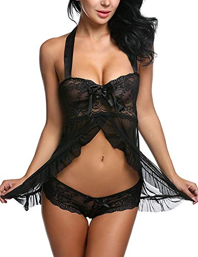 CheChury Conjunto Lenceria Sexy Ropa Interior para Mujer Babydoll