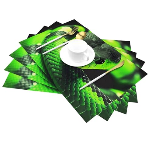 Set de table effet 3D serpent lavable pour sublimer vos dîners en cuisine