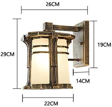 KUYT Sconce Ficture Aisle Amerikaanse Achtermaard Actyard Alumilicht Buiten E27 Balkon Creatieve Lamp Waterdichte Edison European Garage Sconce Buiten Garden Glas Hangmuur Lantaarn Voor Lawn Indoor/Re photo 2