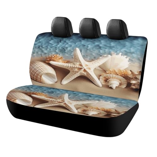 Funda para asiento trasero de coche con diseño de estrella de mar y coral ideal para SUV
