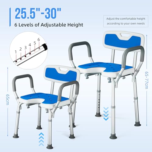Tabouret de salle de bain robuste charge 180 kg antidérapant avec dossier - 5