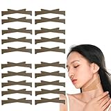 Anzghili 20枚 ネックリフトバンド 弾性持ち上げストラップ 首リフトストラップ 再使用可能 自己粘着性 ネックリフトパッチ 緩んだ皮膚、小ジワ、シワの引き上げに (ブラウン)