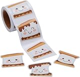 Fun Express Happy S'More Sticker Roll - Fun & Colorful Stickers for Crafts...