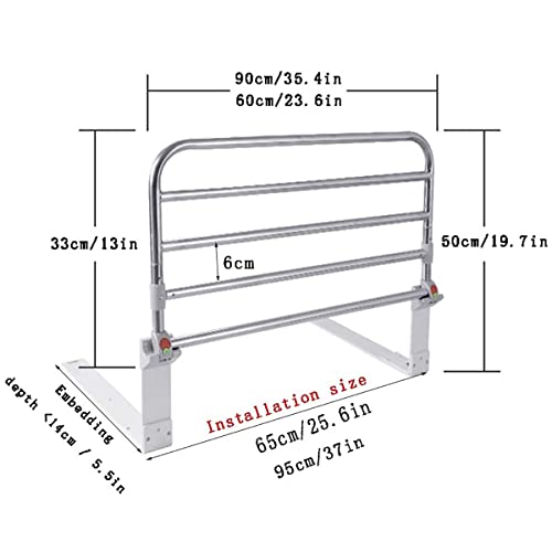 Barrière de lit robuste en acier pliable pour sécuriser les seniors