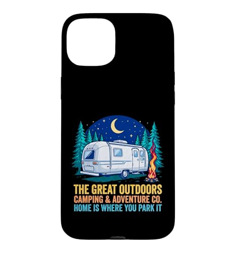 Funny Camping Home Is Where You Park It RV �t�@�~���[�}�b�`���O �X�}�z�P�[�X iPhone 15 Plus �p