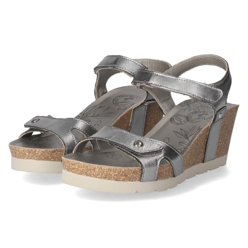 Panama Jack JULIA SHINE   Sandalias para mujer, color plateado, gris, 38 EU