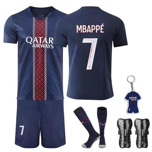 Czzovos Camiseta de Fútbol para Niños Temporada 25/26, N.º 7, Conjunto de Camiseta y Pantalones Cortos, Uniforme Deportivo Infantil,22