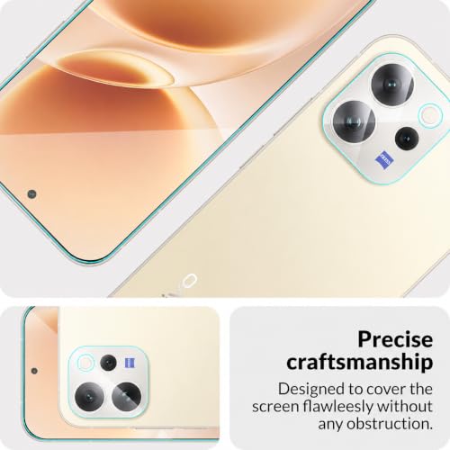 Image of ArmourPro Tempered Glass and Clear Camera Lens Protector for Vivo V70, Edge to Edge Screen Guard, Anti-Bubble, Scratch Resistant, Anti-Fingerprint, Installation Kit | Clear