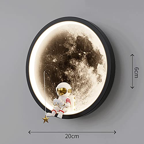 Luces de pared LED regulables tipo planeta con astronauta creativo 4