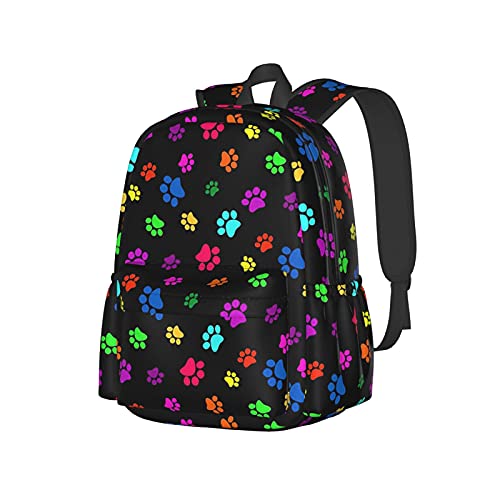 Sac à dos motif chien et chat de grande capacité avec compartiment ordinateur antichoc