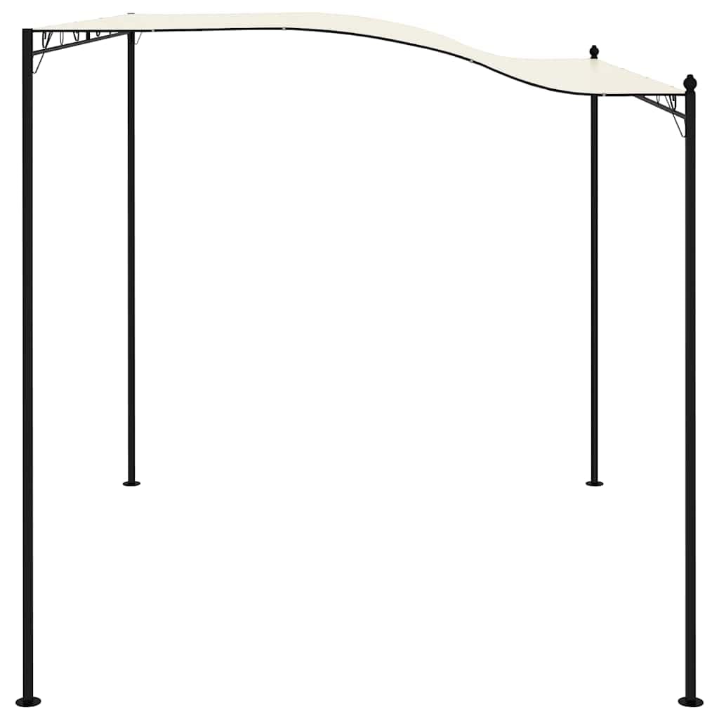 Gazebo in tessuto bianco crema con robusto telaio in acciaio e tetto in poliestere per protezione solare e comfort durante feste di famiglia, barbecue, picnic, campeggio