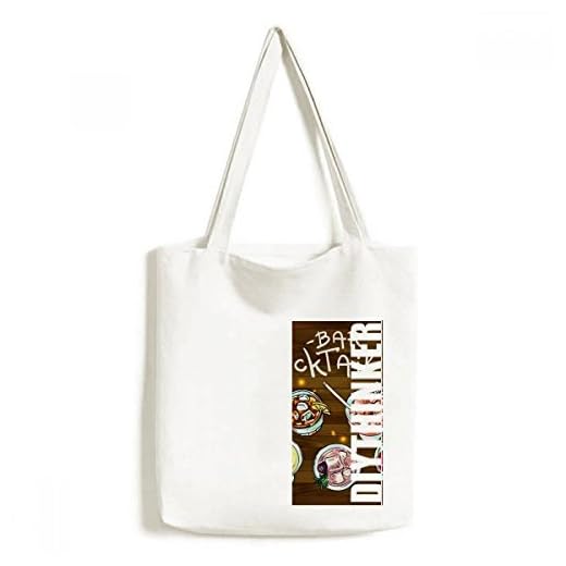 DIYthinker Bar Cocktails Bier Rotwein-Tasche Einkaufstasche Kunst Waschbar 33cm x 40 cm (13 Zoll x 16 Zoll) Mehrfarbig