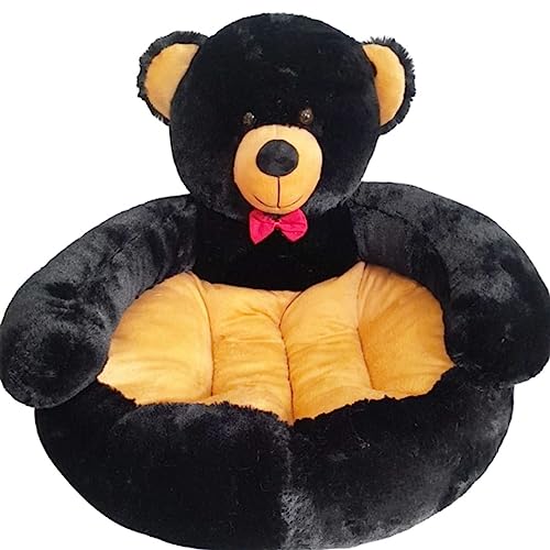 Cadeirinha De Bebê Assento Descanso Sofázinho Urso Pelucia Vários Modelos (Preto)
