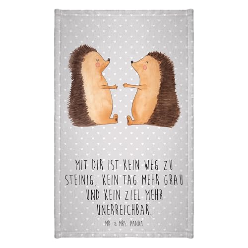 Mr. & Mrs. Panda Gäste Handtuch Igel Liebe - Geschenk, Gästetuch, Kinder Handtuch, Sport Handtuch, Partner, Verliebt, Jahrestag, Frottier, Freund,