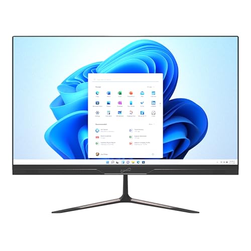 Image of Supersonic SC-5524AIO 24 inch Windows All-in-1 Desktop Computer, Intel Quad-Core N100, 256GB SSD, 8GB RAM, UHD Graphics 600, Windows 11, Office 365, HDMI, Wi-Fi, Micro SD, Keyboard & Mouse Included