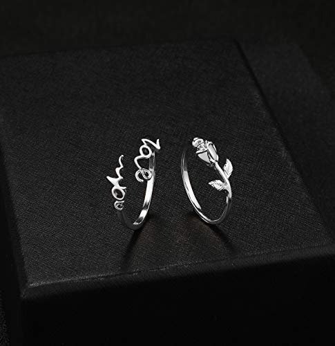 Wfyou 8Pcs Adjustable Rings For Women Chevron Arrow Wave Ring Simple Open Rings Set Stackable Thumb Ring Jewelry #TOP3