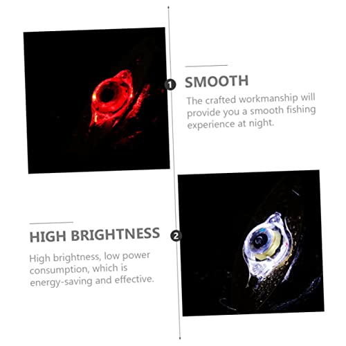 INOOMP 6Pcs Flash Isca Gabaritos De Pesca Iscas De Pesca LED Verde Luz De Pesca Jigging Isca Luz De