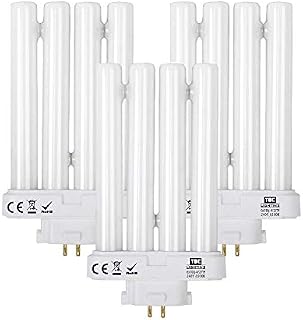 TBE Lighting 27w PLS 3-Pack of Energy Saving Daylight Bulbs for High Vision Reading Lamps 4-pin GX10Q-4 Quad Tube