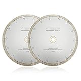 SHDIATOOL 8 Inch Wet Tile Saw Blades Cutting Ceramic Porcelain Marble Pack of 2